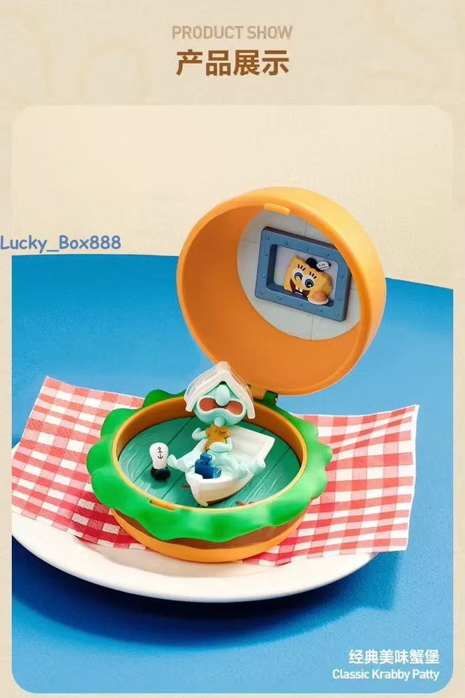 Pop Mart SpongeBob Krabby Patty Bestsellers Series Blind Box Confirmed Figure