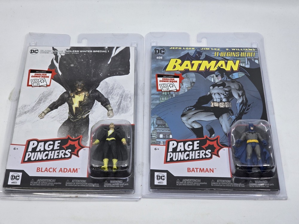 Page Punchers Batman & Black Adam 3in. Figures with Comic Book New in Package