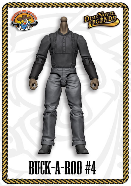 Dime Novel Legends 1:18 scale (4″) action figure Buck-A-Roo #4 blank body