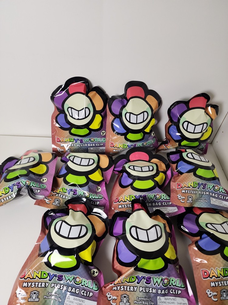 10 Dandy’s World Mystery Plush Bag Clips/keychains – Sealed