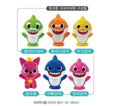 Pinkfong Baby Shark Family Figure Set 6P | Official Korea Toy | Kids Gift