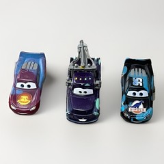 Pixar Cars Color Changing Vehicle Tow Mater Lightning McQueen Plastic Car Lot 3x