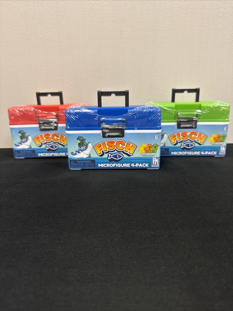 Lot Of 3 Fisch Microfigure 4 Packs & DLC Codes. Sealed Phat Mojo