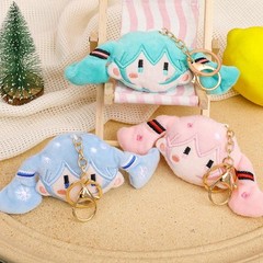 Hatsune Miku Cartoon Plush Doll Keychain Anime Modelling Plush Stuffed Doll