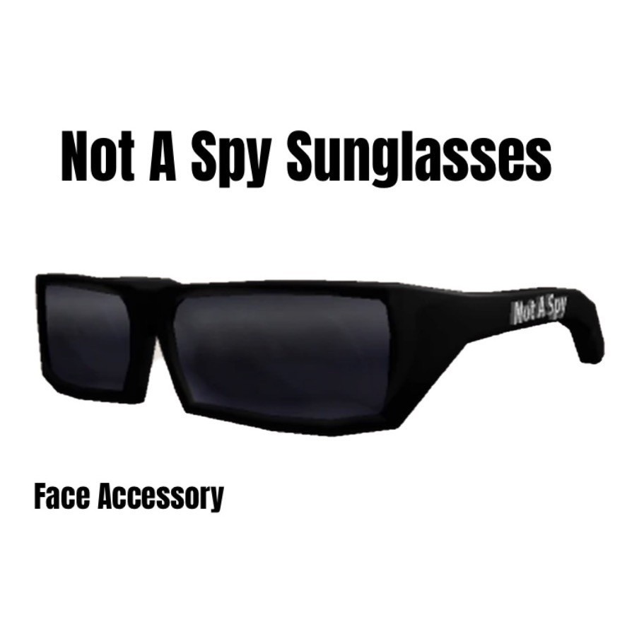 Roblox | Not A Spy Sunglasses virtual item | Code Only | Fast Shipping