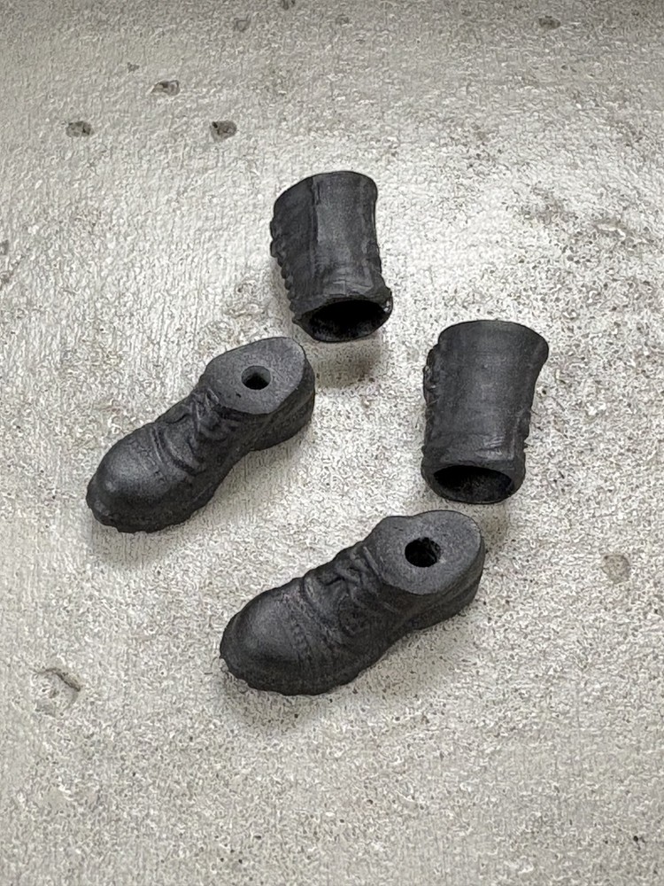 SU-MBT-BLK-V2: 1/12 Black Military Boots for Nota NT-01, NT-02, NT-02W base body