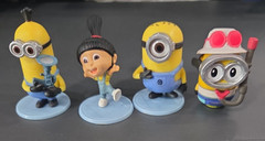 2013 Despicable Me 2 Carl, Agnes and Tim 2” Thinkway Toys + Snorkle Minion