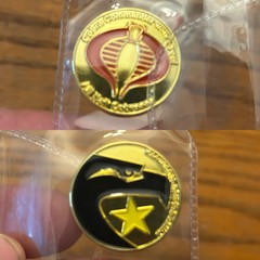 Painted Gi Joe Cobra Arah Custom Currency Bullion Coin Challenge Mirrored Gold