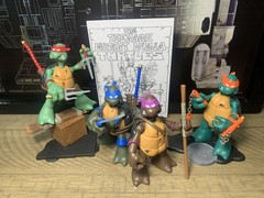 Playmates LEO + DON + RAPH + MIKE Sketch Set TEENAGE MUTANT NINJA TURTLES 5in.