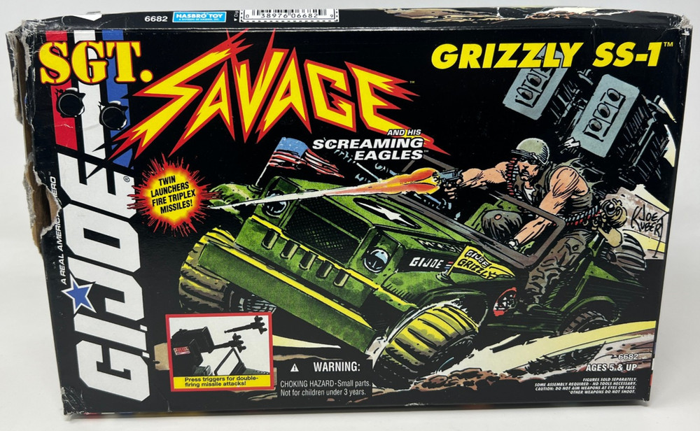 GI Joe 1994 Grizzly SS-1 Military Jeep Sgt Savage Command Vehicle New Sealed VTG