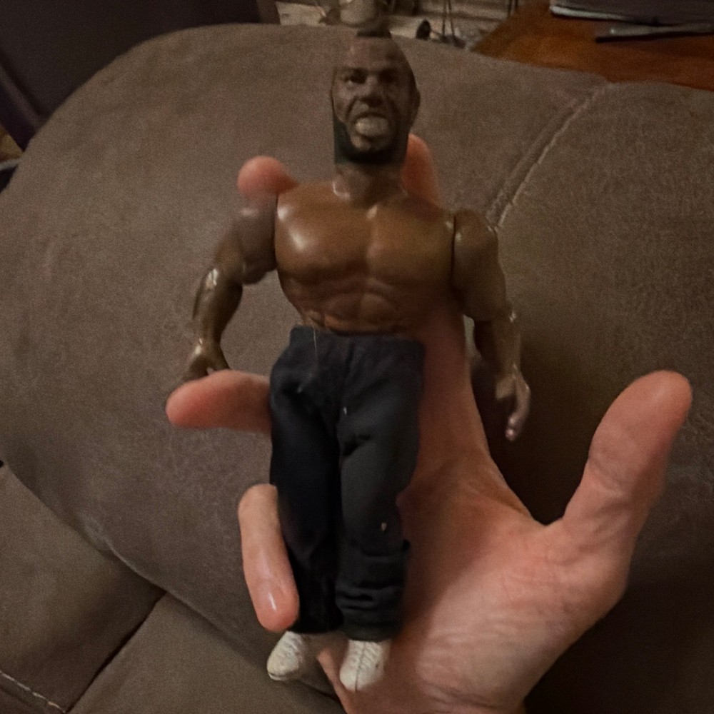 Vintage B.A. Baracus (Mr. T) action figure from The A-Team, copyright 1983 Unit