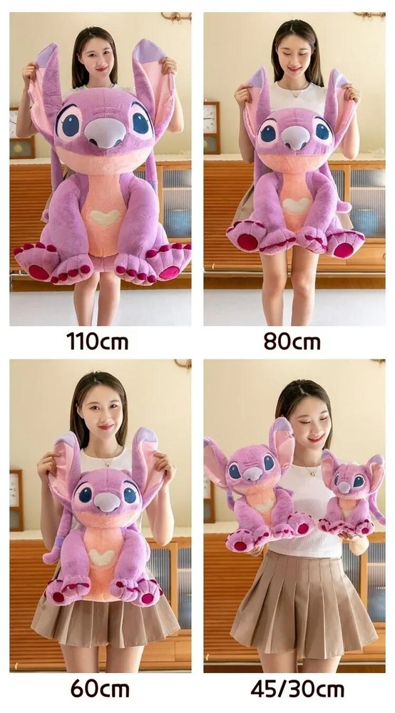 30/45/60/80cm Disney Large Size Lilo & Stitch Stuffed Plush Toy Stitch Doll Soft