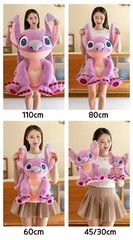 30/45/60/80cm Disney Large Size Lilo & Stitch Stuffed Plush Toy Stitch Doll Soft
