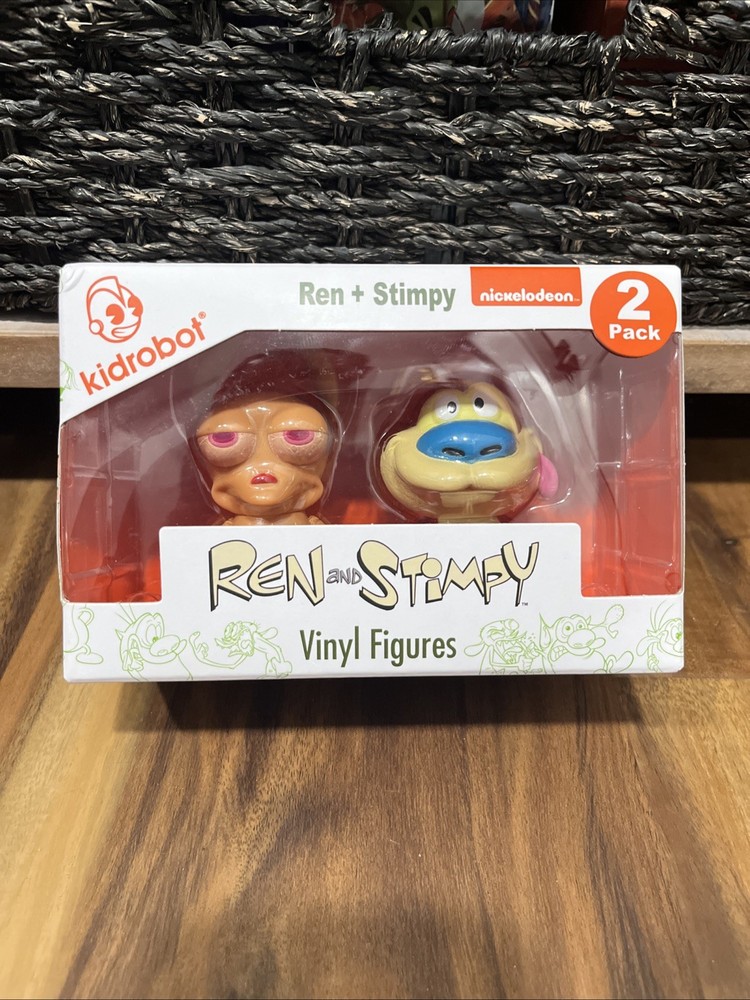 Kidrobot Nickelodeon Ren & Stimpy Vinyl Mini Figures 2-Pack New & Sealed