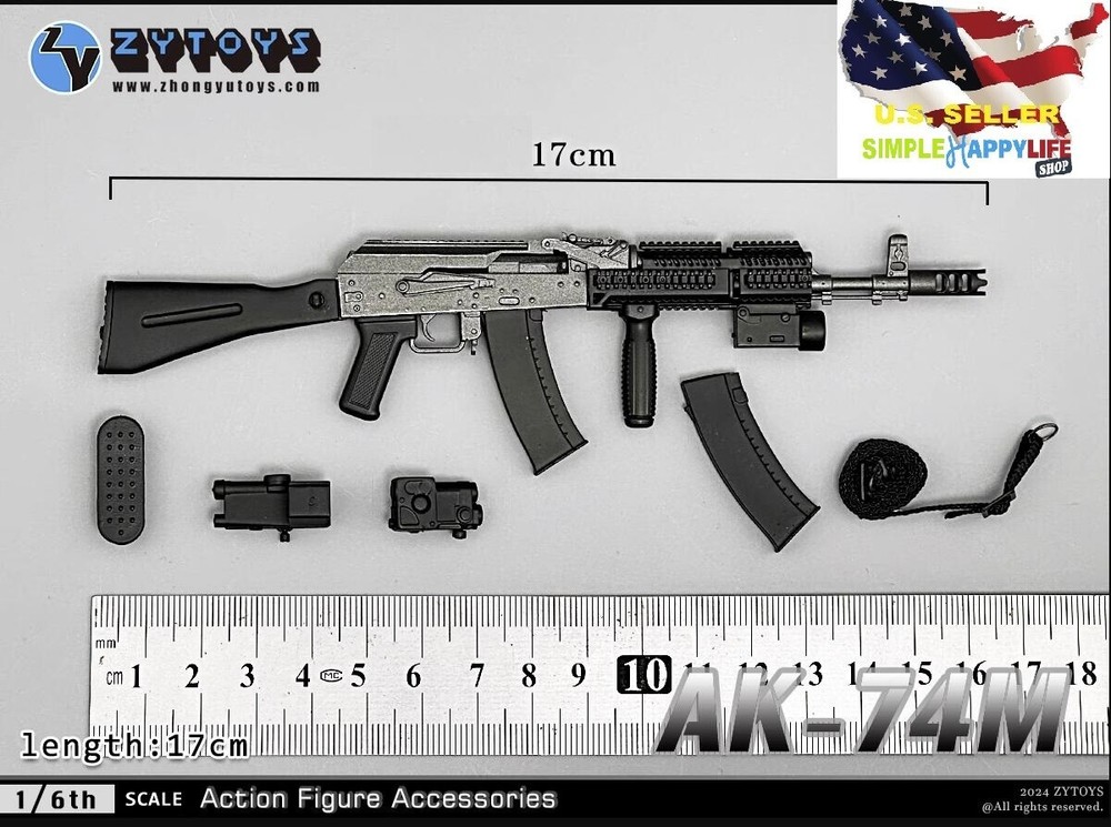 1/6 AK74M Gun Rifle Weapon Model for 12” Figure Soldier Military PHICEN ❶USA❶