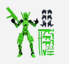 Titan 13 Action Figure Articulated Dummy 13 Robot w/ Weapons & Extra Hands