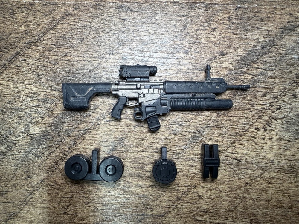 Valaverse Action Force Weathered Assault Rifle XtraMags Fodder GI Joe Classified