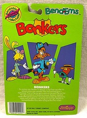 Bend-Ems☆1994 JusToys☆Disney Figure Set☆BONKERS, FALL APART RABBIT, TOON LIGHT