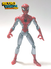 Spider-Man Animated Series Red/Silver Glider Spider Charged(2008, Hasbro) Figure