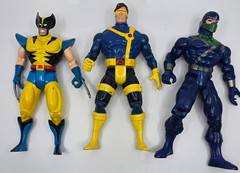 Marvel X-Men Wolverine Cyclops & Ninja Action Figure Lot ToyBiz