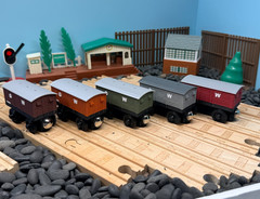 Wooden Railway GWR Ventilated Vans (Box Cars) Custom Made for Thomas Train