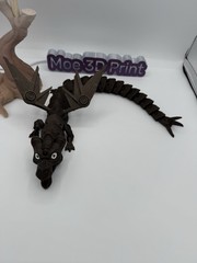 3D Printed Mechanical Dragon 18in Articulated Collectable Toy Gift -Dark Gold