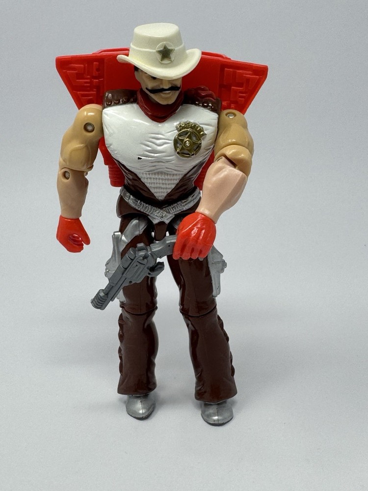 Cops N Crooks Vintage 1988 Hasbro Sundown 6” Action Figure Hat Gun Backpack F2