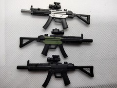 MP5 Submachine Gun 1:12 Scale Rifle Weapon Action Figure Accessory Force
