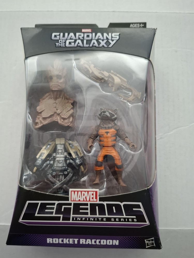 Guardians of the Galaxy Rocket Raccoon Figure & Groot(BAF) Marvel Legends Hasbro