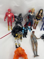 Lot of 14 Action Figures Marvel, DC, Power Rangers, Transformers Toy Bundle