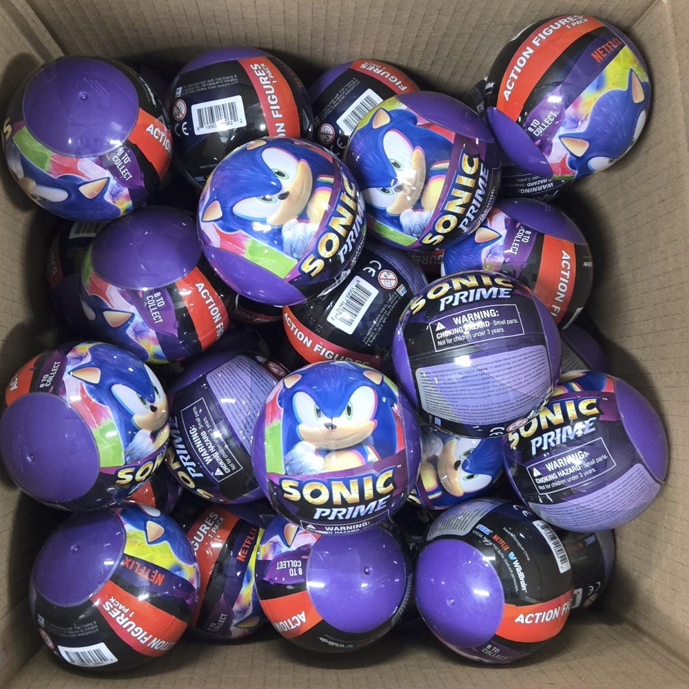 Sonic Prime Netflix 3″ Action Figure – Lot of 60 Sealed Blind Globes