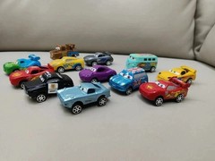 12 PCS Disney Pixar Cars Lightning McQueen Storm Jackson PVC Model Car Gift Kids