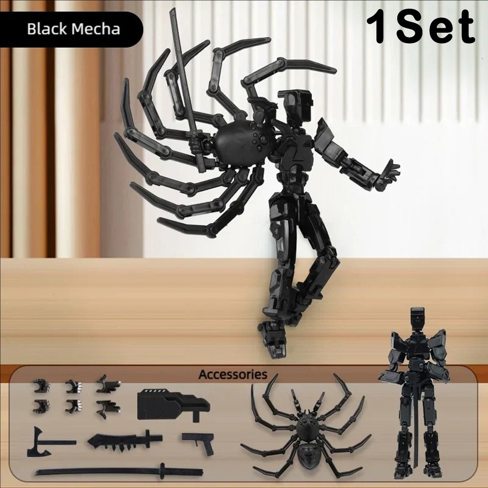 DIY Assembled Robot Model Kit – 13 Joint Spider Mecha Action Figure Toy for Kids