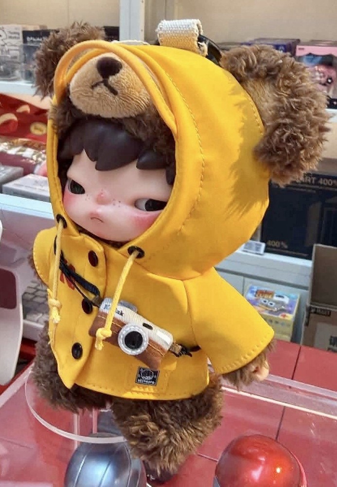 Pop Mart Hirono x Kodak Click Bear Plush Doll Pendant Authentic Factory Sealed