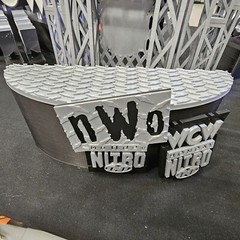 WWE Mattel WCW/NWO Monday Nitro Announce Table With Changeable Logos Accessory