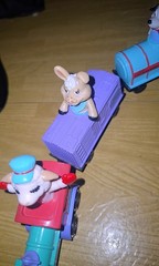ERTL Shari Lewis Lamb Chop & Friends Figurine Lot And Train Cars 1994 Vintage