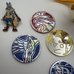 Pokemon: Mega Charizard Y Figure Rare Lot! 3.25″ Inch Pin Lucario Coins Lot