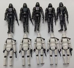 lot of 10 Hasbro Star Wars Shadow Stormtrooper Black Troopers figure w gun 3.75″