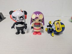 Bonkers Toy Co Mini Figures Set of 3 Collectible Kids Toy Loose Parts Accessory