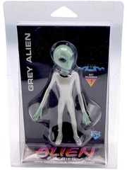 Vintage 1996 Shadowbox Alien Series Grey Alien Figure Set 1 w/ Trading Card NIP