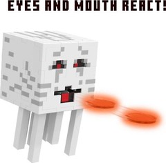Minecraft Fireball Ghast Figure with 10 Discs for Kids Ages 6 and Up