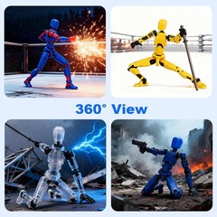 (Assembly Completed) 8 Packs Dummy13 Action Figure Set, 3D Printed ActionFigu…