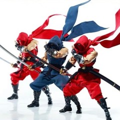 1/12 Custom Wired Blue/Red Outfit for Kaiyodo Ryu Hayabusa Action Figure Body
