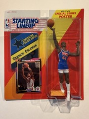 💥🏀 1992 DERRICK COLEMAN Starting Lineup, NJ Nets, NBA, Card & Poster 🏀💥