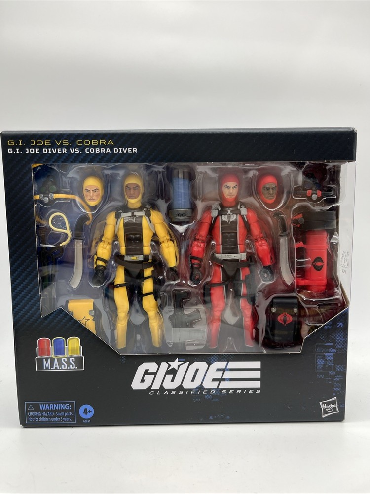HASBRO G.I. JOE CLASSIFIED SERIES #169 GI JOE DIVER VS COBRA DIVER 2-PACK!!!