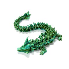 3D Printed Crystal Articulated Dragon Home Office Desktop Fish Tank Fidget Toys
