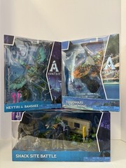 Avatar Way of Water Figure Bundle Neytiri Banshee Tonowari Shack Battle Set