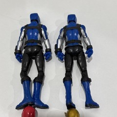 Lot Of 4 Power Rangers Beast Morphers Lightning 6” Figures Blue Gold Red