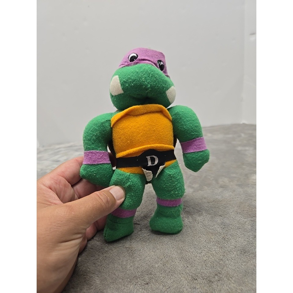 Vintage 1989 TMNT Donatello Plush Ace Novelty Teenage Mutant Hero Turtles 8.5″