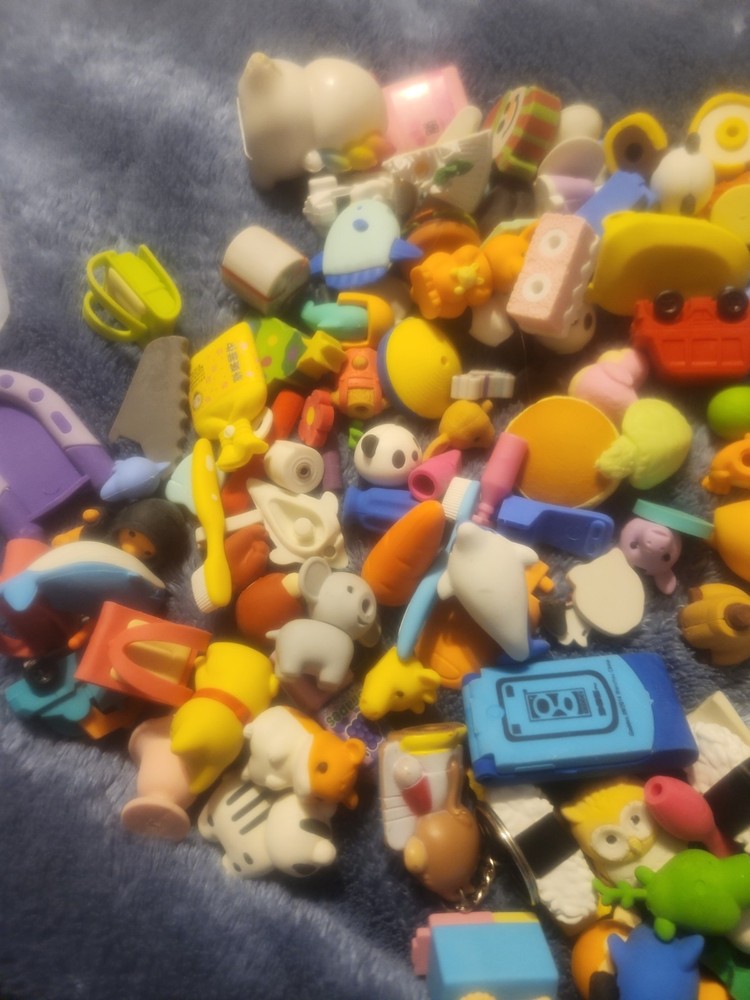 Huge Lot Of Small Eraser Like Figures